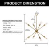 DORESshop 8-Light Gold Sputnik Chandeliers, Modern Ceiling Light Fixture, Farmhouse Chandelier, Kitchen Light Fixtures Pendant - 4 of 4