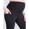 Women's High Waist Over the Belly Active Pocket Crop Legging | Motherhood Maternity - 4 of 4
