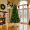 KTMBDW 7FT Unlit Artificial Christmas Tree with 775 Tips, Full PVC Branches, Classic Green Holiday Tree with Metal Stand for Home Office Decoration - 2 of 4