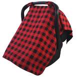 Hudson Baby Unisex Baby Reversible Car Seat and Stroller Canopy, Buffalo Plaid, One Size