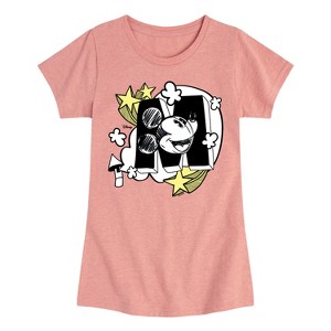 Girls' - Disney - Mickey Mouse in the Clouds Fitted Short Sleeve Graphic T-Shirt - 1 of 4