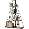 Coucheta A-Frame Ladder Bookshelf – 4-Tier Leaning Bookcase,  Shelf for Small Spaces, Holds 30lbs/Tier, Farmhouse & Industrial Style - 2 of 4