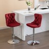 NicBex Dining Chairs Set of 2 Bar stool Upholstered Chair Swivel Velvet Adjusatble Seat with Backs Tufted for Home Pub and Kitchen - 4 of 4