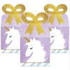 Big Dot of Happiness Rainbow Unicorn - Square Favor Gift Boxes - Magical Unicorn Baby Shower or Birthday Party Bow Boxes - Set of 12 - 2 of 4