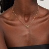 14K Gold Plated Necklace for Women Necklace Cute Small Tiny Bow Pendant Choker Chain Necklace - 3 of 4