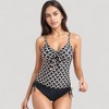 Anna-Kaci Swim Women's Tankini Top with Front Tie and Adjustable Side Bottoms Two Piece Swimsuit - 2 of 4