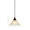 Toltec Lighting Any 1 - Light Pendant in  Dark Granite with 10" Amber Crystal  Shade - 2 of 2