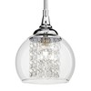 Possini Euro Design Chrome Mini Pendant 6" Wide Modern Faceted Crystal Strands Clear Glass Shade Fixture for Dining Room Living Foyer Kitchen Island - image 3 of 4