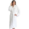 Linum Home Textiles 100% Turkish Cotton Unisex Personalized Terry Bathrobe White in Gold Script Font - 2 of 2