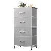 Dresser 4-Drawer Fabric Storage Tower Organizer for Bedroom, Hallway, Entryway, Closets with Steel Frame, Wood Top, Easy Pull Handle - 2 of 4