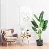 Sunnyfurn Plastic and Cement Simulation Plant, Imitation Banana Leaf Tree with Trunk, Suitable for Bedroom Living Room Home Office Decoration - 2 of 4