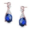 Guili Rose Gold Plated Sterling Silver Cubic Zirconia Earrings – A Striking Blend of Vibrant Sparkle, Classic Elegance, and Timeless Charm - 3 of 4