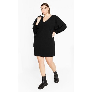 Women's Plus Size Lilia Dress - black | CITY CHIC - 1 of 4