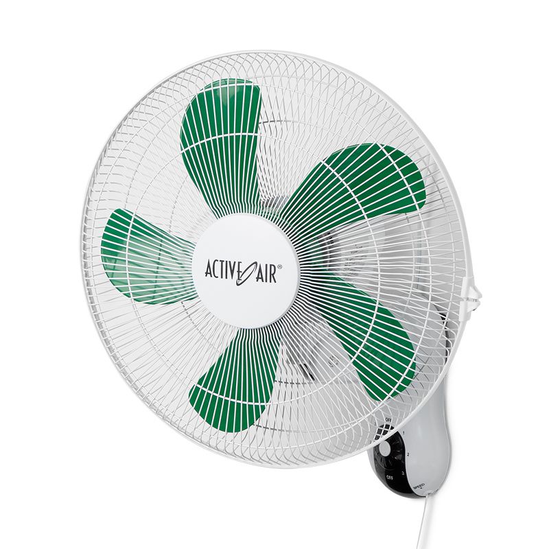 Hydrofarm Active Air ACF16 16 Inch 3 Speed Wall Mountable 90 Degree Heavy Duty Hydroponic Grow Oscillating Fan with Spring Loaded Plastic Clip, 1 of 8