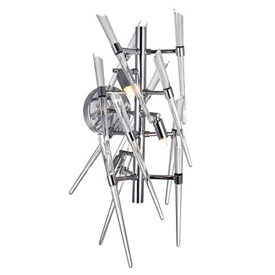 CWI Lighting Icicle 3 Light Wall Light With Chrome Finish