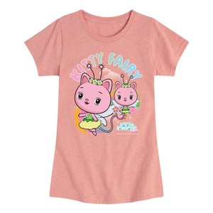 Girls' - Gabby's Dollhouse - Kitty Fairy Tee Fitted Short Sleeve Graphic T-Shirt - 1 of 4