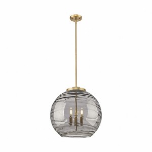 Athens Deco Swirl - 3 Light Pendant In Industrial Style-19.5 Inches Tall and 17.88 Inches Wide - 1 of 1
