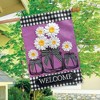 Daisy Jars Spring Burlap House Flag Welcome Floral 28" x 40" Briarwood Lane - 4 of 4