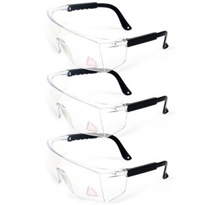Bison Life Boxer Anti Fog Safety Glasses with Adjustable Temple & Built-in Side Shield, Protective Eyewear - 3pk - 1 of 4