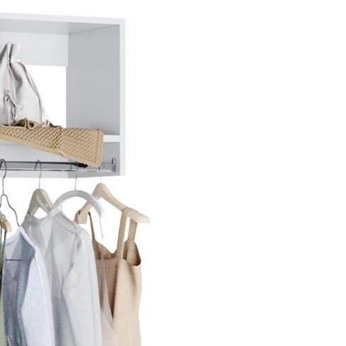 Front facing wardrobe online rail