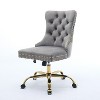 NicBex Adjustable Office Chair with Wheels and Lumbar Support,Armlees Velvet Upholstered Desk Chair for Adult, Student - 4 of 4