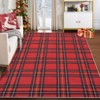 Christmas Plaid Small Area Rugs Non-Slip Non-Shedding Floor Mat Machine Washable Area Carpet for Entryway - 2 of 4