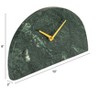 Storied Home Decorative Half Moon Marble Mantel Clock - 2 of 4
