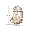 Christopher Knight Home Crumpton Outdoor Wicker Hanging Basket Chair with Cushions - 3 of 4