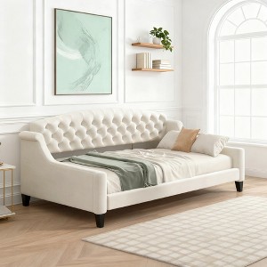 Luxystar Twin Size Modern Luxury Tufted Button Daybed for Living Room and Guest Room - 1 of 4