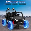24V 2-Seater Kids UTV with Remote Control, Metal Frame, Spring Suspension, Max Speed 4.5MPH, for Ages 3+, Ride-On Car - 2 of 4