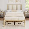 Modern Design Metal Platform Bed with Headboard - 3 of 4