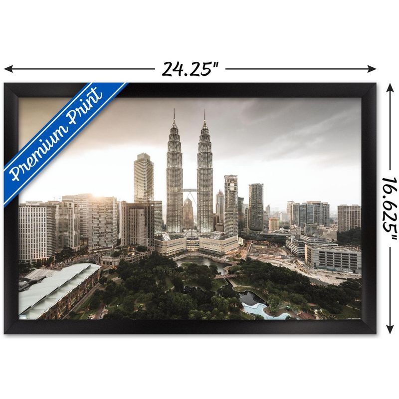 Trends International Wonders of the World - Petronas Towers Framed Wall Poster Prints, 3 of 7