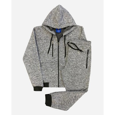 Men’s Warm Winter Tech Fleece Sweat Jacket Sweatpants Jogger Outfit
