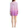 Lands' End Women's Cotton Jersey Long Sleeve Hooded Swim Cover-up Dress - 2 of 4