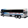 2001 MCI D4000 Coach Bus "Brewster Gray Line" White with Blue Stripes 1/87 (HO) Scale Diecast Model by Iconic Replicas - 3 of 4
