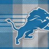 NFL Detroit Lions Plaid Steel Royal Plush Faux Shearling Blanket - 3 of 3