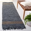 Vintage Leather W/ Fringes VTL702 Hand Woven Indoor Rugs - Safavieh - 2 of 4