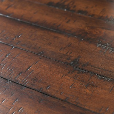 Rustic Walnut Brown 8-Drawer Dresser with Cabinet