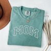 Simply Sage Market Women's Embroidered Mom Varsity Outline Short Sleeve Garment Dyed Tee - 3 of 3