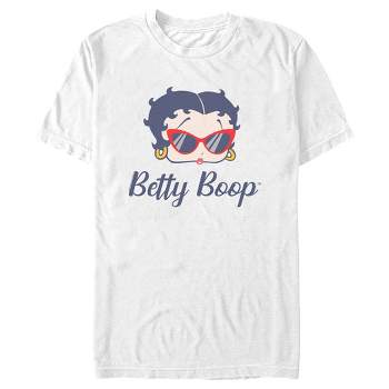 Men's Betty Boop Small Betty Head Icon T-shirt - Light Blue - 2x