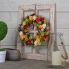 Northlight 12.5" Unlit Peach/Yellow Flowers with Moss and Twig Artificial Floral Spring Wreath - 2 of 4