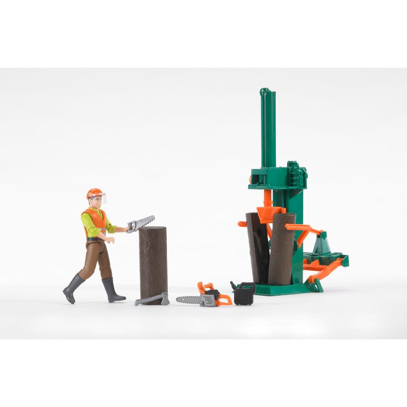 Bruder bworld Logging Set with Man, Chainsaw, Axe, Accessories, 4 of 7