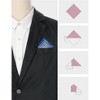 INSPIRE CHIC Men's Houndstooth Self-Fold Pocket Square for Suit 1 Pcs - 3 of 4