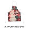 Unique Bargains Christmas Aprons Linen Red Black Green Beige 21.65"x26.77" 1 Pcs - 3 of 4