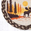 Earth Rugs 10" Rustic Moose Trivet – Suzanne Pienta Wildlife Art on Braided Jute - 2 of 3