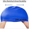 Link Active Adult Silicone Swim Cap Durable Comfortable BONUS EAR & NOSE PLUGS INCLUDED!!! - 4 of 4