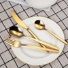 30-Piece Stainless Steel Flatware Set for 6, Gold Silverware Set with Forks, Spoons & Knives, Dishwasher Safe - 2 of 4