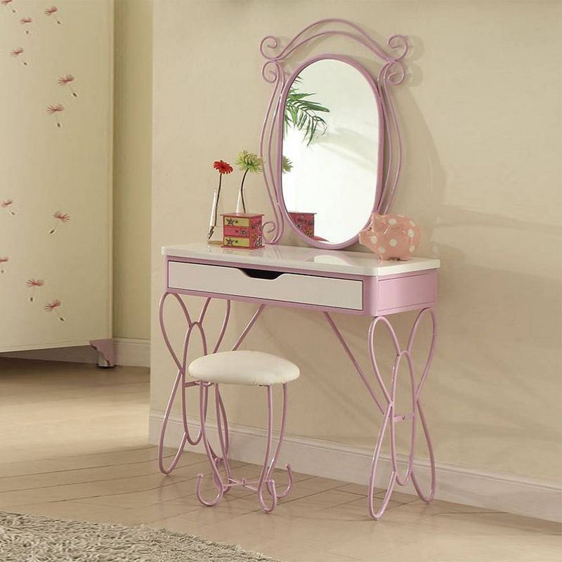 Vanity Set White Purple - Acme Furniture, 3 of 9