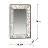 PAGED Bathroom Mirror, Traditional Vanity Mirror with Floral Accents for Bathroom, Bedroom - 2 of 4