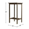 NAYSAYE Patio End Table Emilio Grey Washed Wood Bar Table with Slatted Design for Outdoor Use, Gray, 24"*24"*43" - 3 of 4